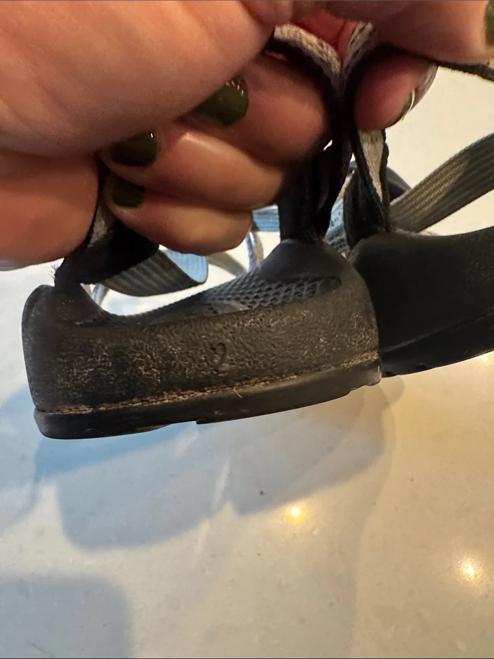 Chaco Kids Black Sandals with Light Gray Straps